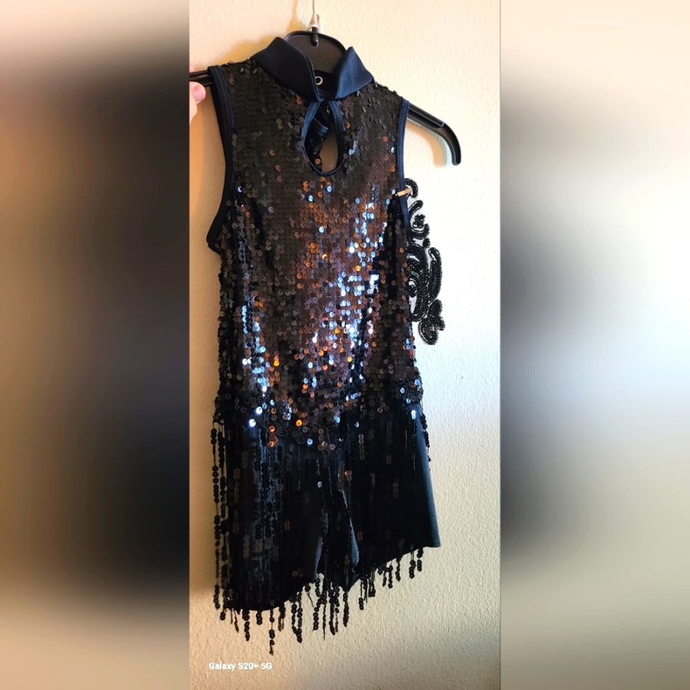 Jazz black dance leotard 8-12 y old